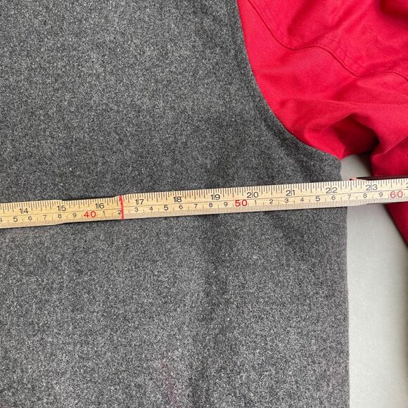 Nike Destroyer Jacket Mens L‎ Gray Red Wool Blend Varsity Bomber Snap 509796-071 - Picture 8 of 12